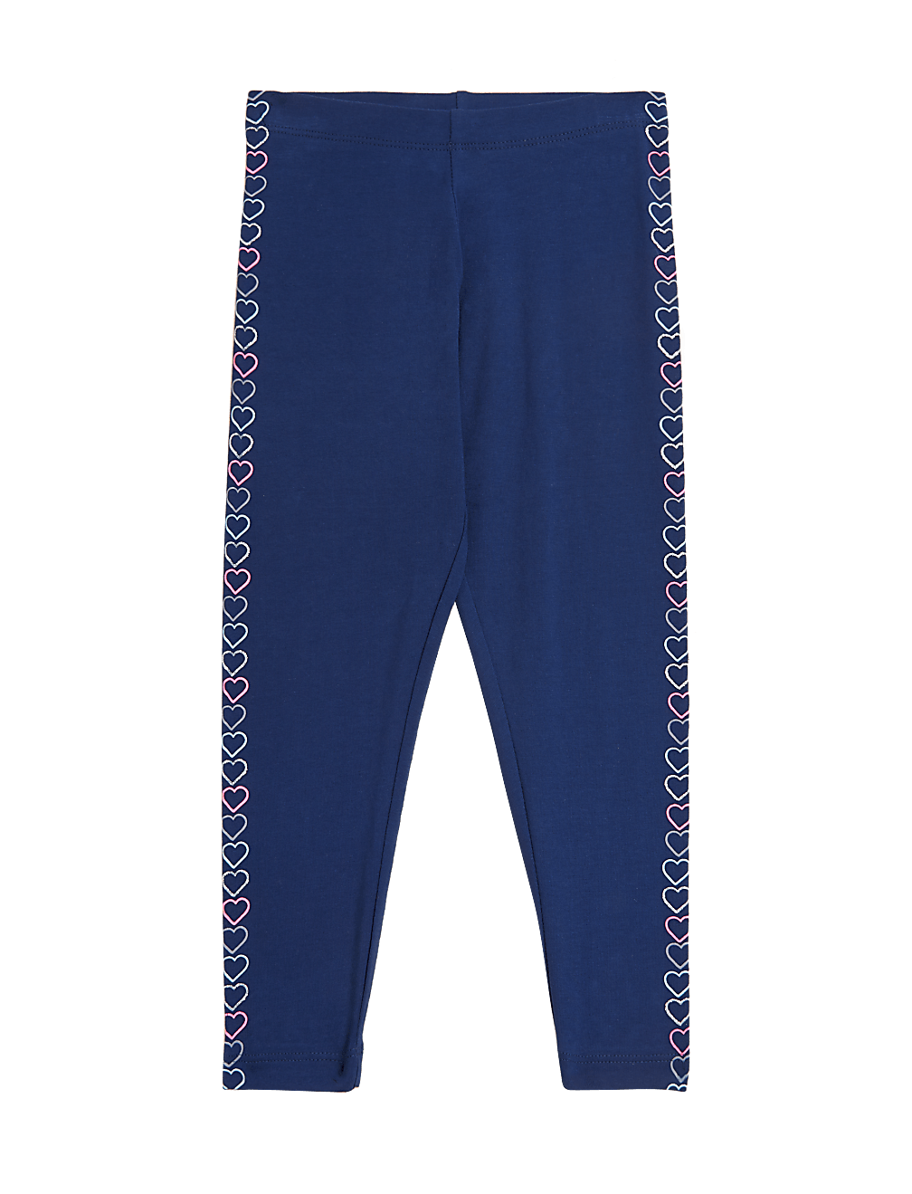 Cotton Rich Heart Print Leggings (2-7 Yrs)