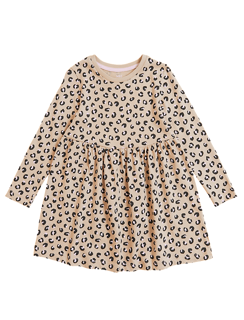 Pure Cotton Leopard Print Dress (2-7 Yrs)