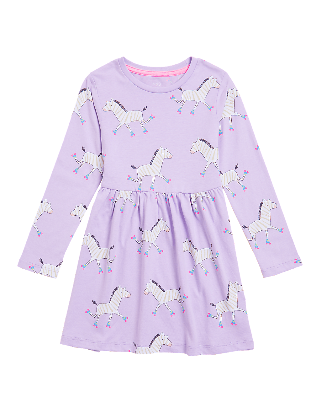Pure Cotton Zebra Print Dress (2-7 Yrs)