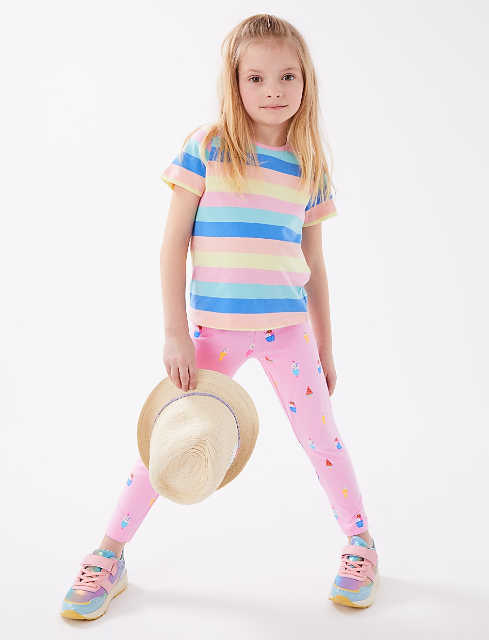 Cotton Rich Ice Cream Print Leggings (2-7 Yrs)