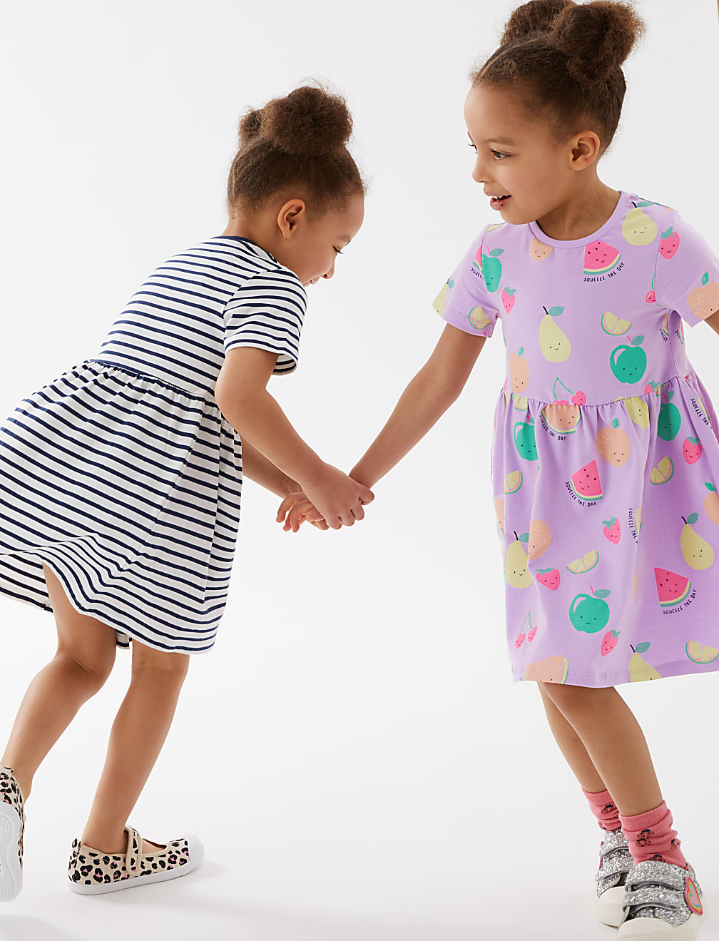 Pure Cotton Fruit Print Dress (2 - 7 Yrs)