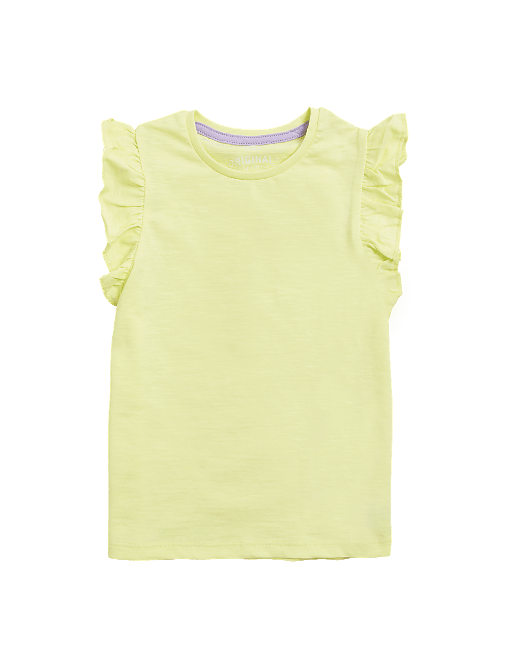 Pure Cotton Frill Detail T-Shirt (2-7 Yrs)
