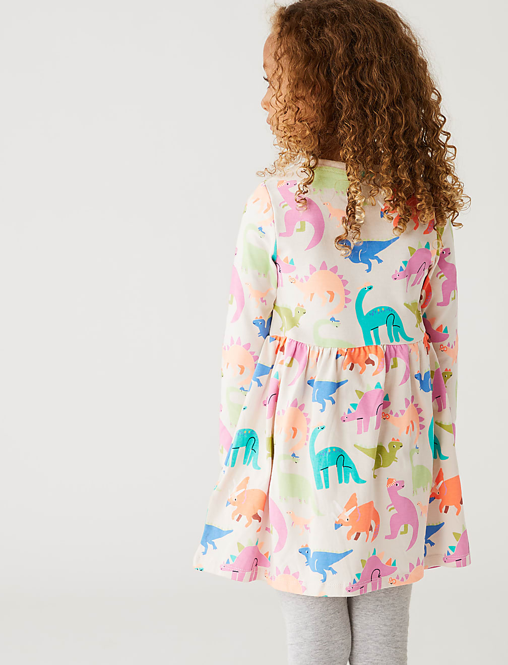 Pure Cotton Dinosaur Print Dress (2-7 Yrs)