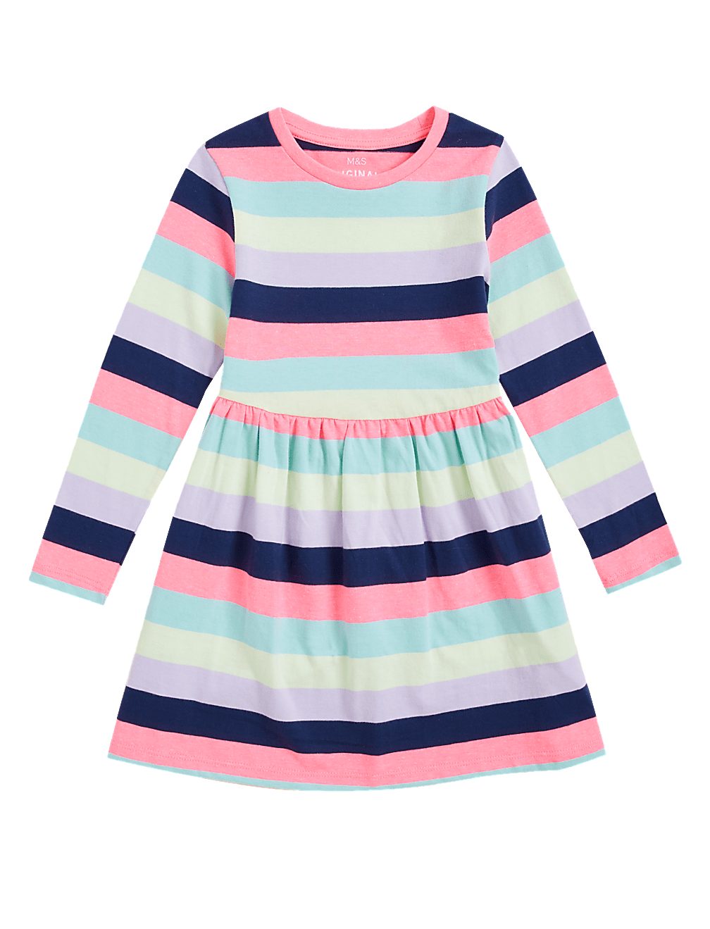 Cotton Rich Striped Dress (2-7 Yrs)