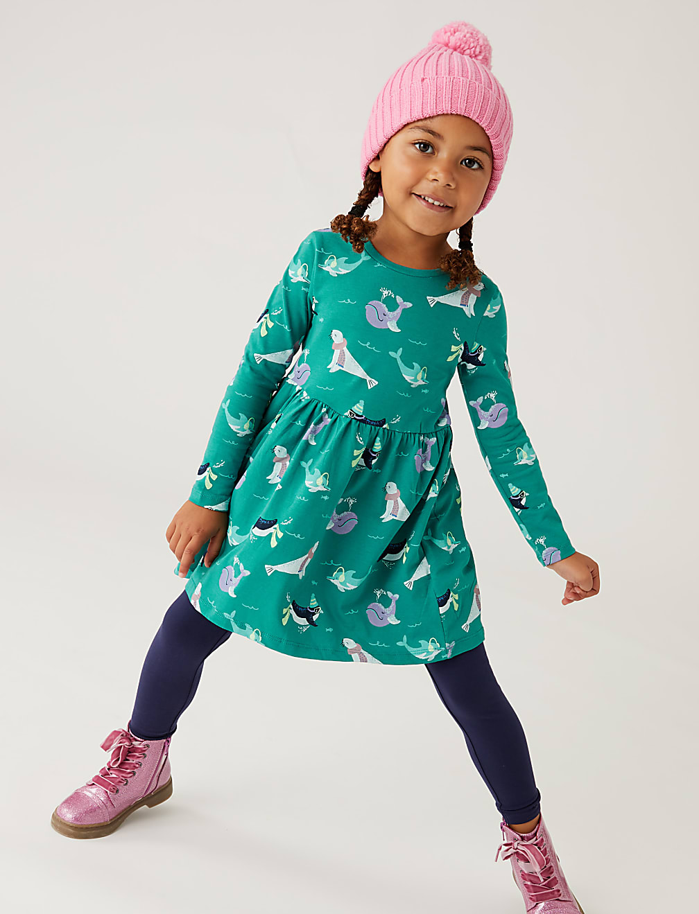 Pure Cotton Penguin Print Dress