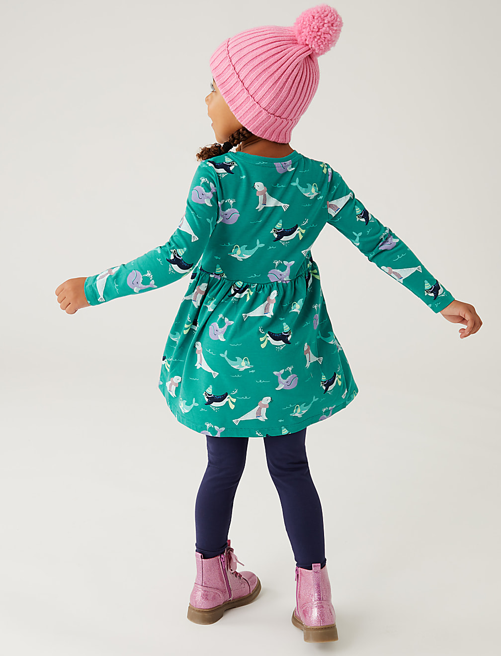 Pure Cotton Penguin Print Dress