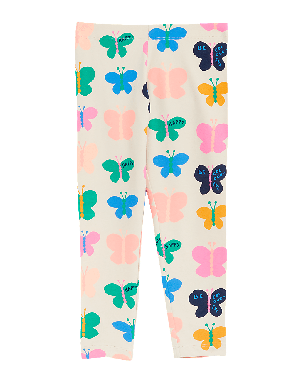 Cotton Rich Butterfly Print Leggings
