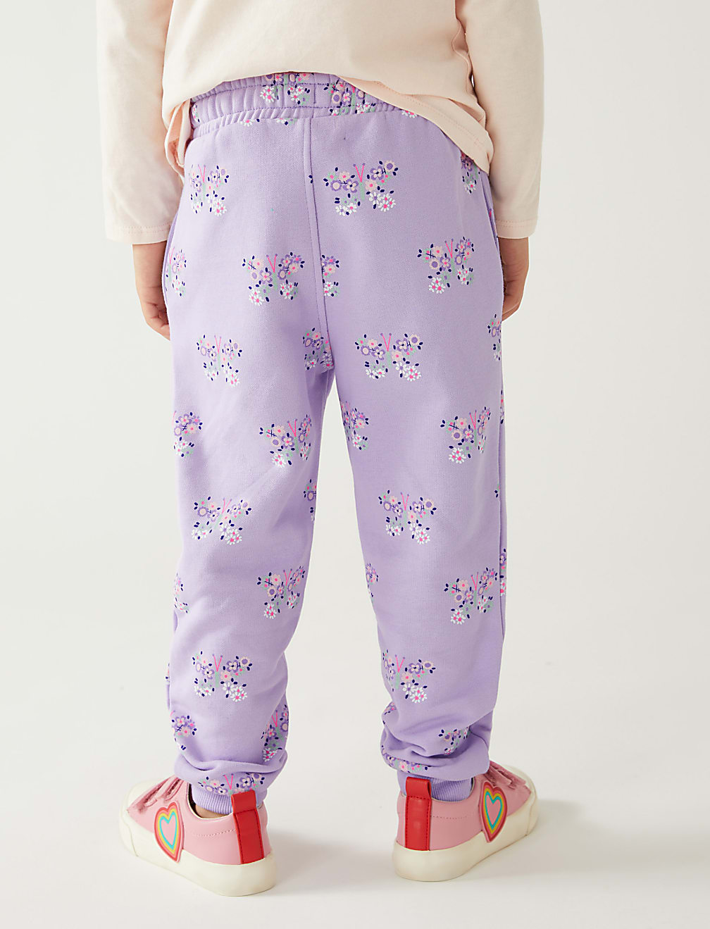 Cotton Rich Butterfly Print Joggers