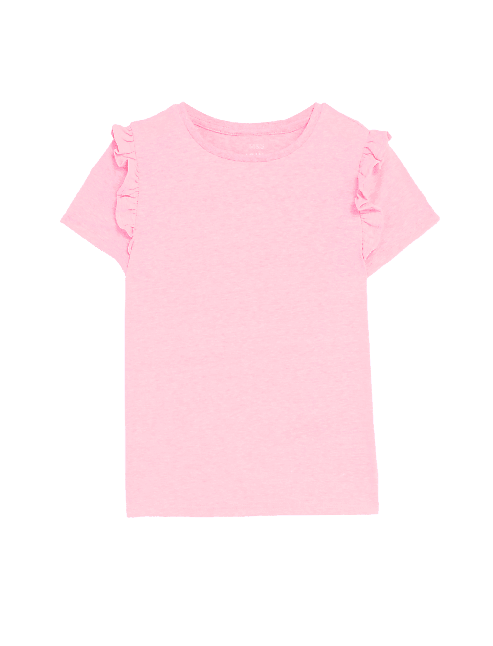 Cotton Blend Frill T-Shirt