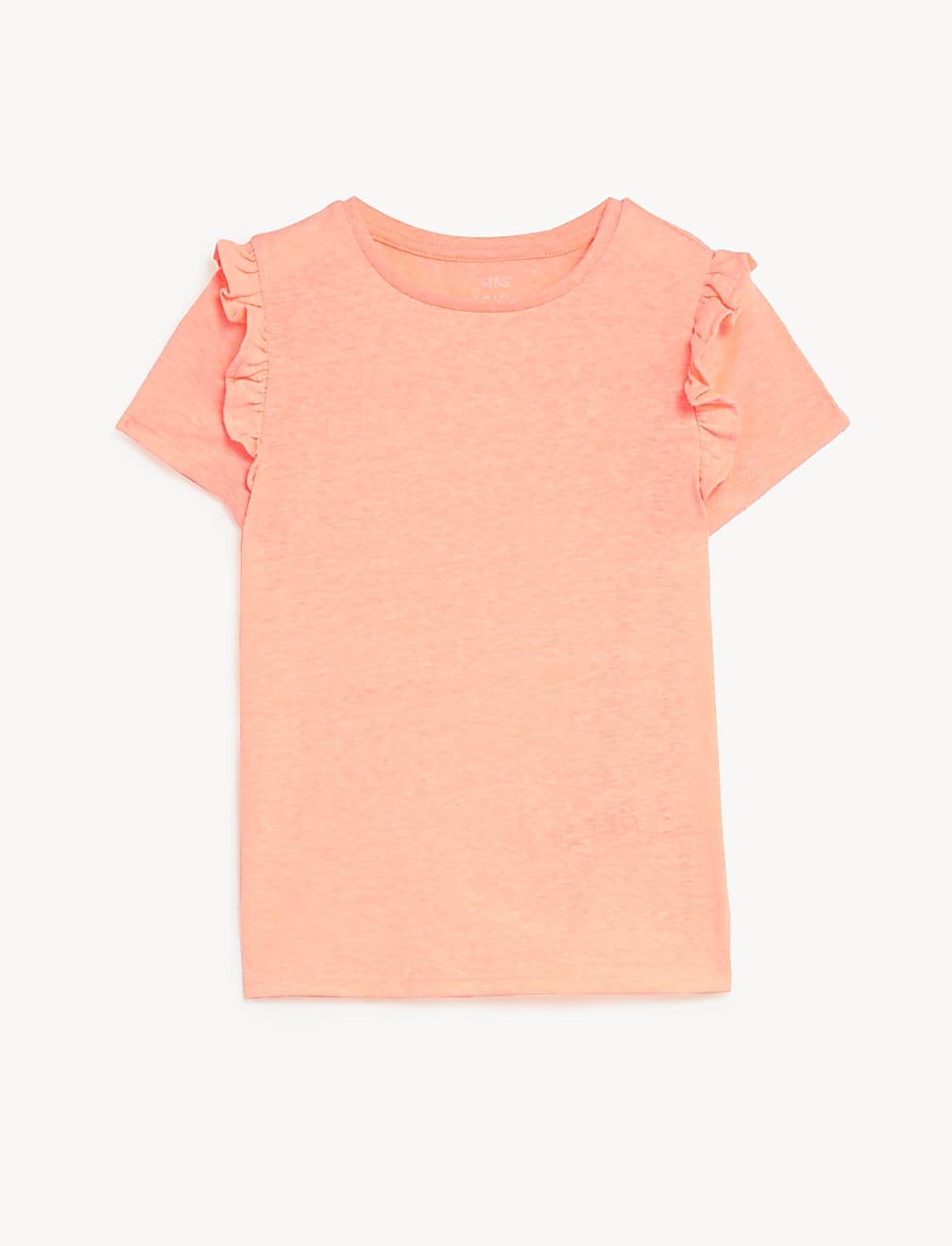 Cotton Blend Frill T-Shirt