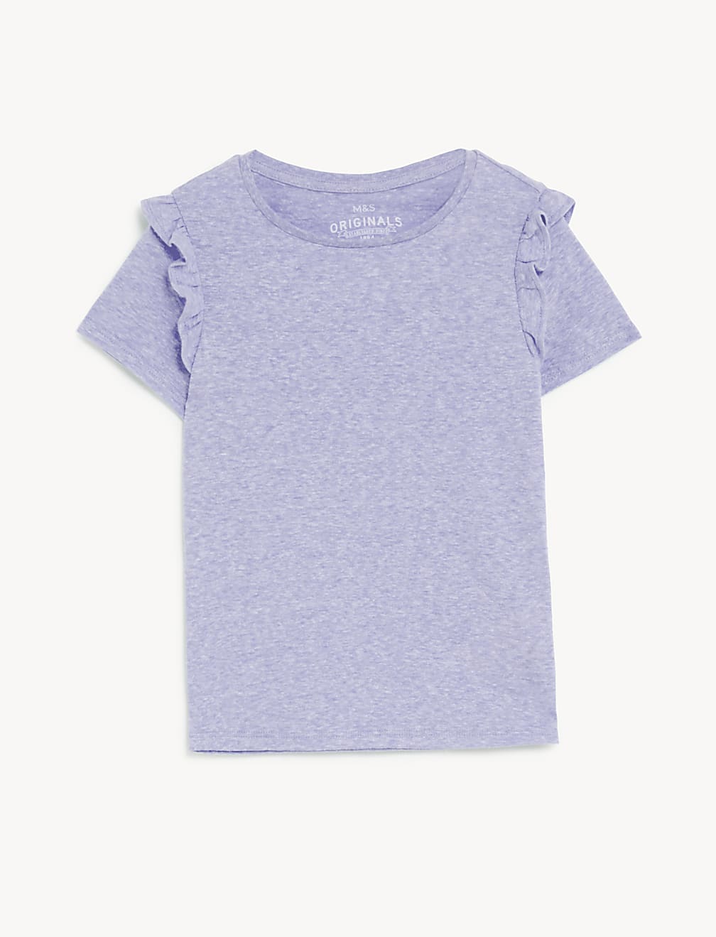 Cotton Blend Frill T-Shirt