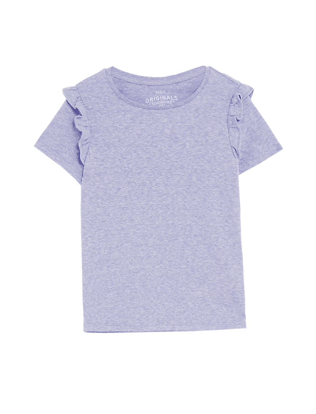 Cotton Blend Frill T-Shirt