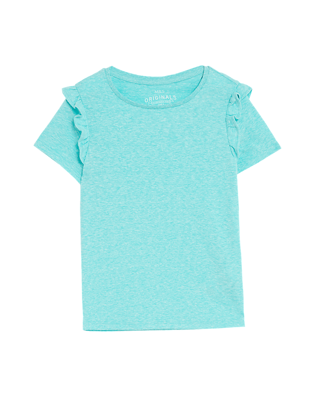 Cotton Blend Frill T-Shirt