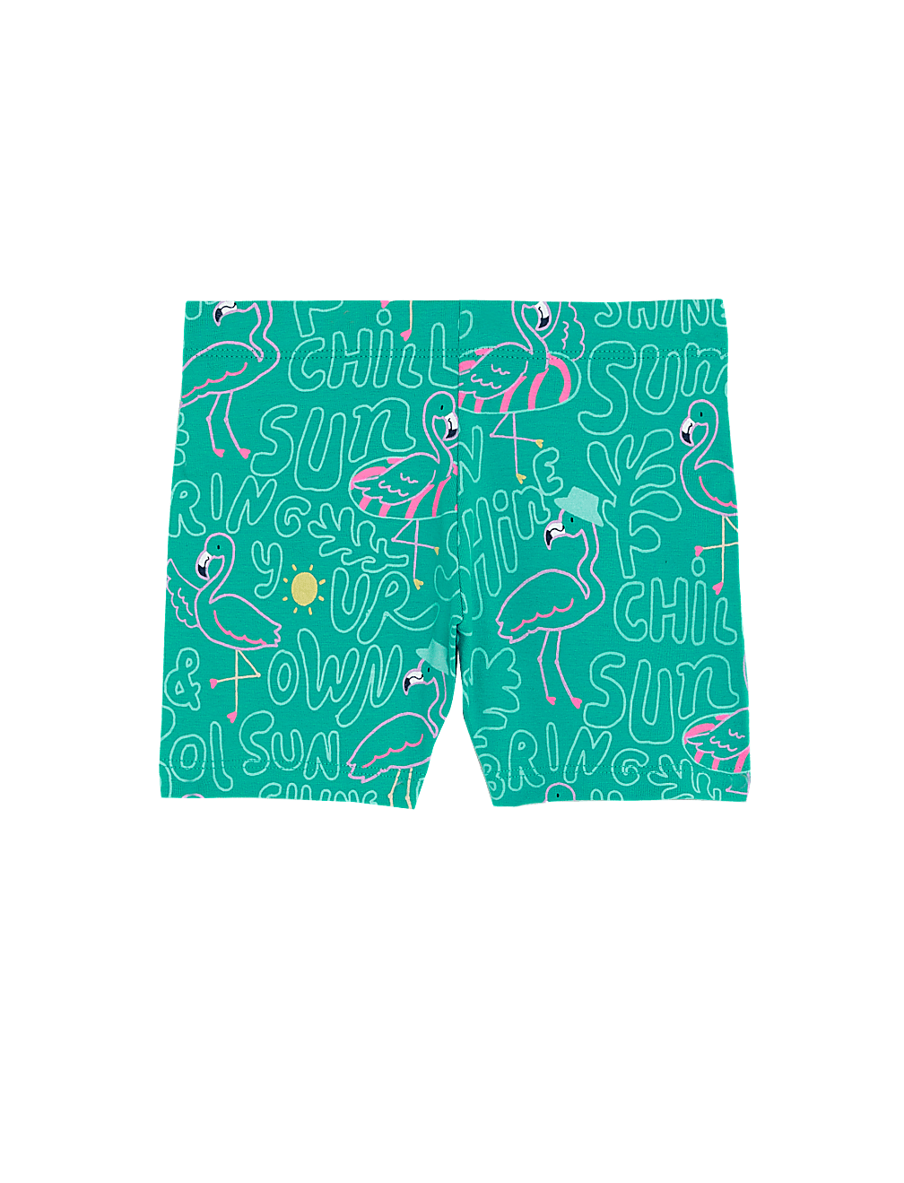 Cotton Rich Flamingo Print Cycling Shorts