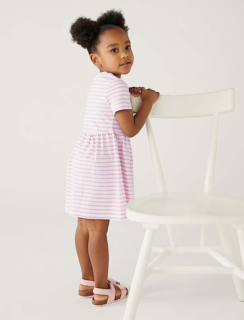 Pure Cotton Striped Dress (2-8 Yrs)