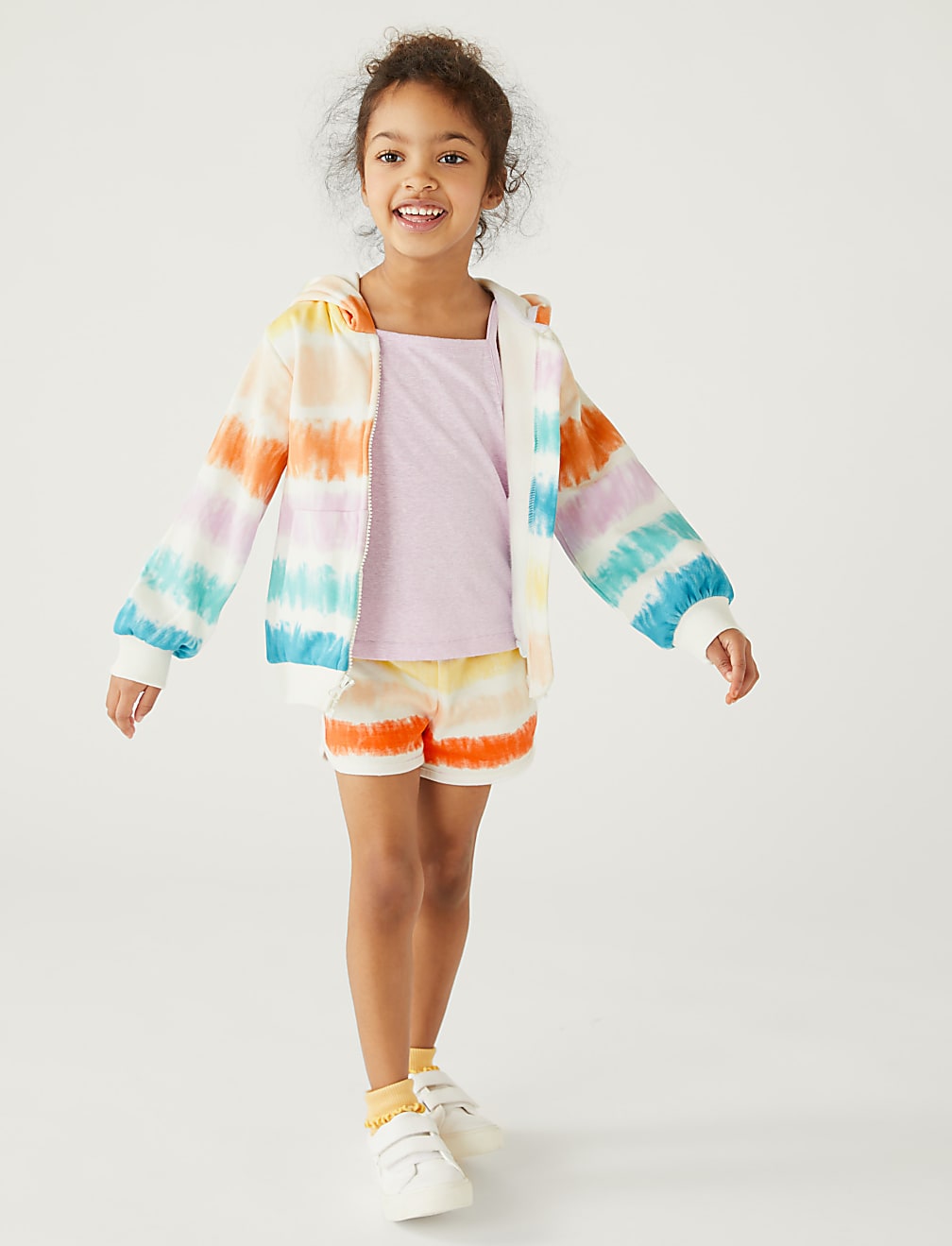 Cotton Rich Tie Dye Zip Hoodie (2-8 Yrs)