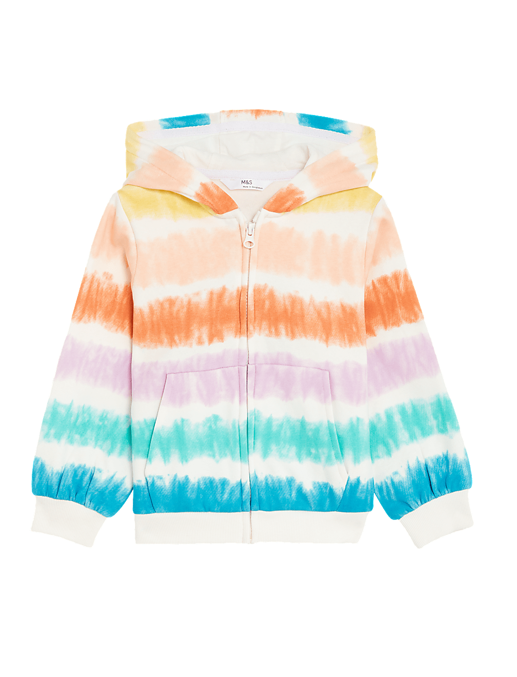 Cotton Rich Tie Dye Zip Hoodie (2-8 Yrs)