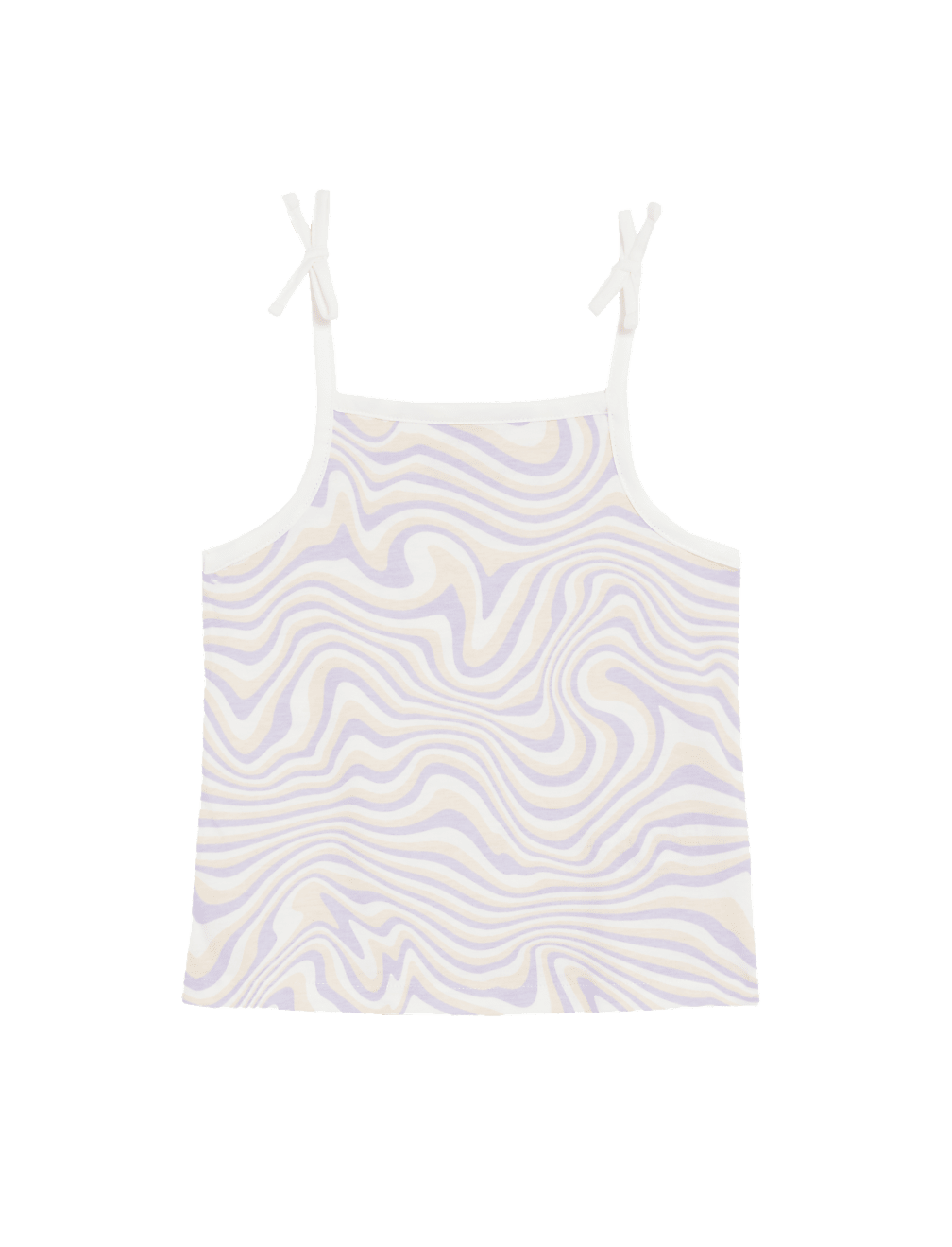 Pure Cotton Swirl Print Strappy Top
