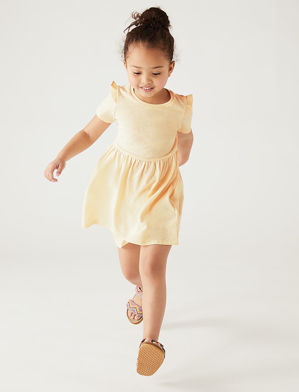 Cotton Blend Dress (2-8 Yrs)