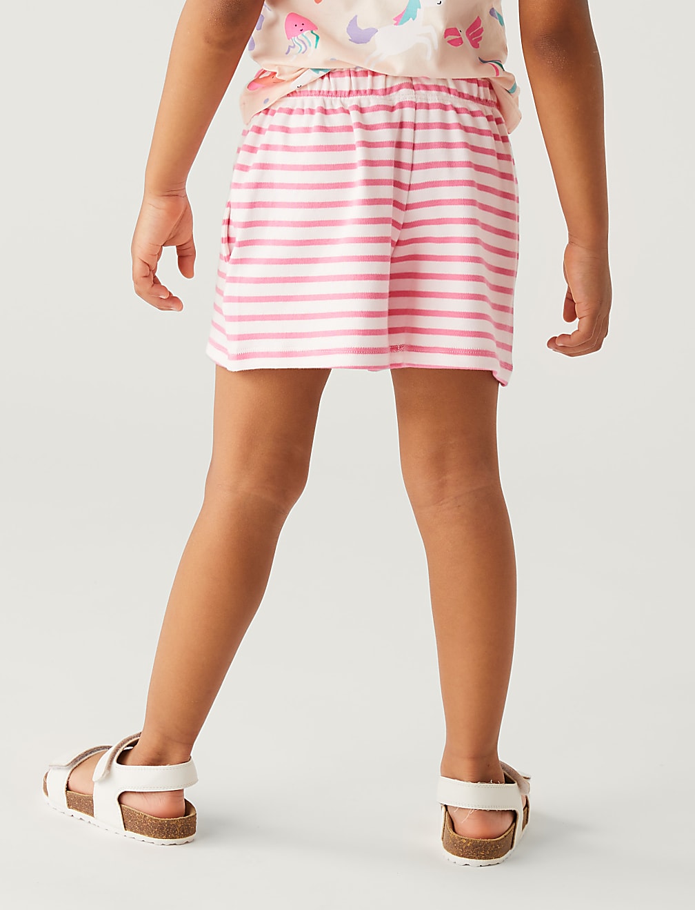 Pure Cotton Striped Shorts (2-8 Yrs)