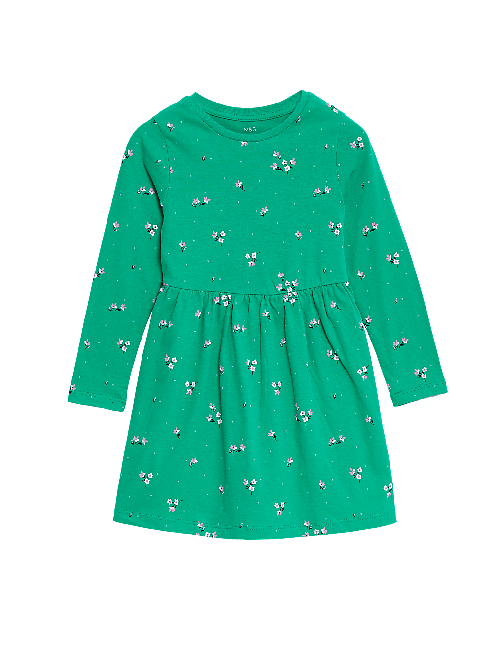 Pure Cotton Floral Dress (2-8 Yrs)