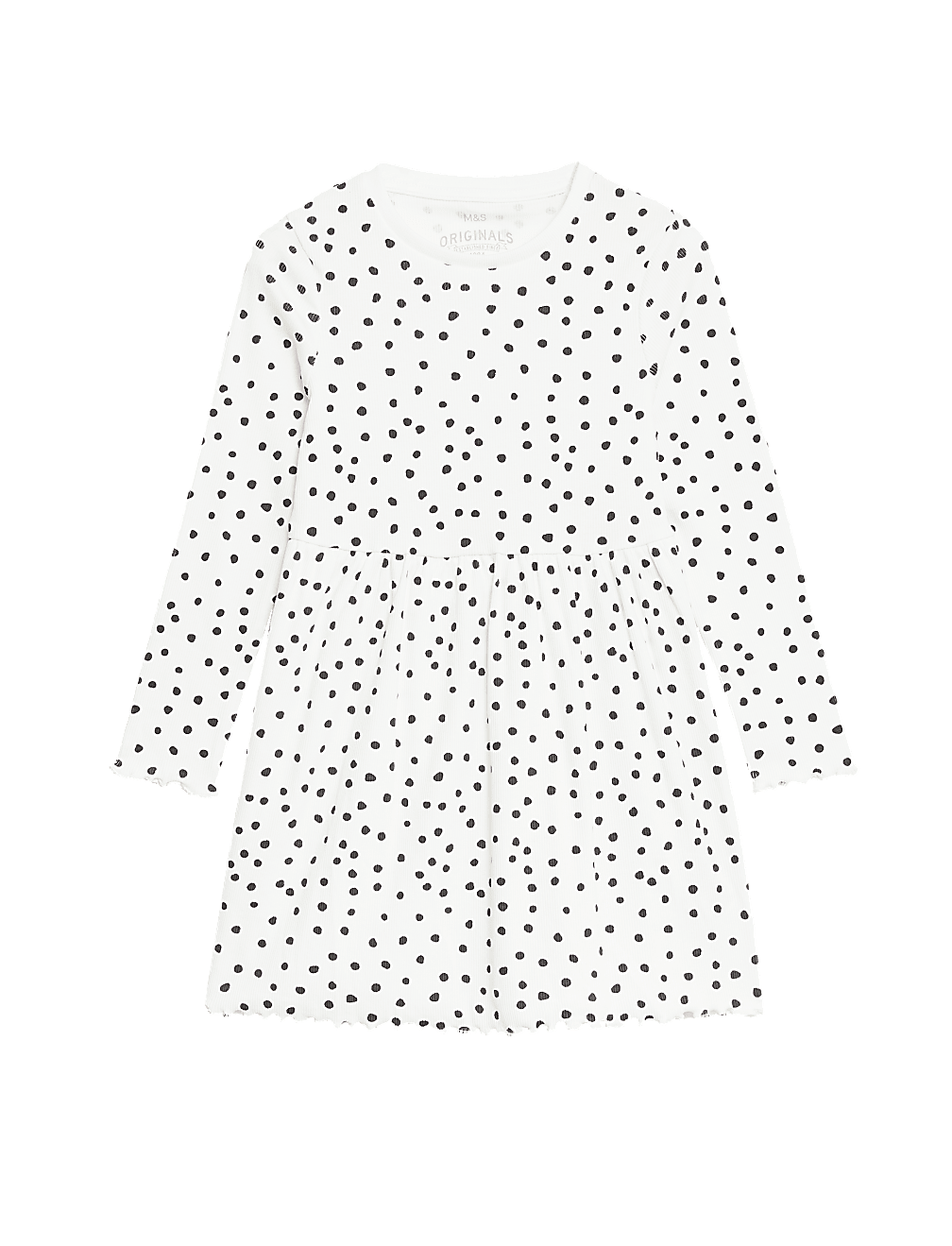 Cotton Rich Spotted Dress (2-8 Yrs)