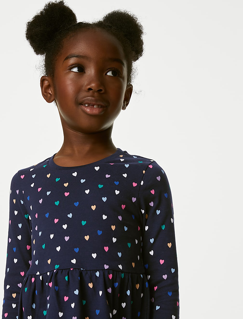 Pure Cotton Heart Dress (2-8 Yrs)