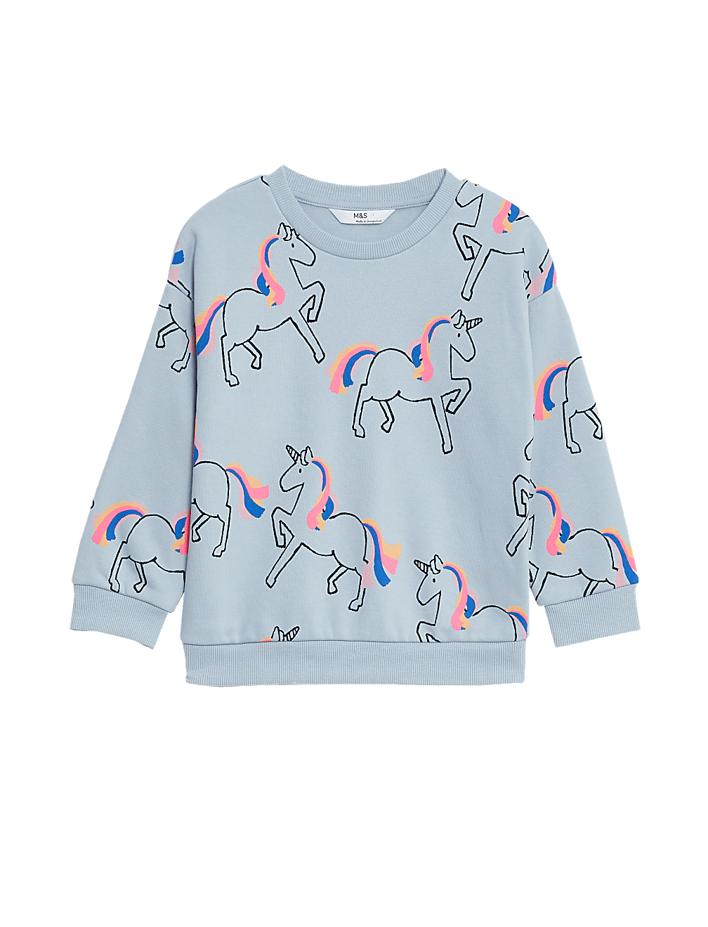 Cotton Rich Unicorn Sweatshirt (2-8 Yrs)