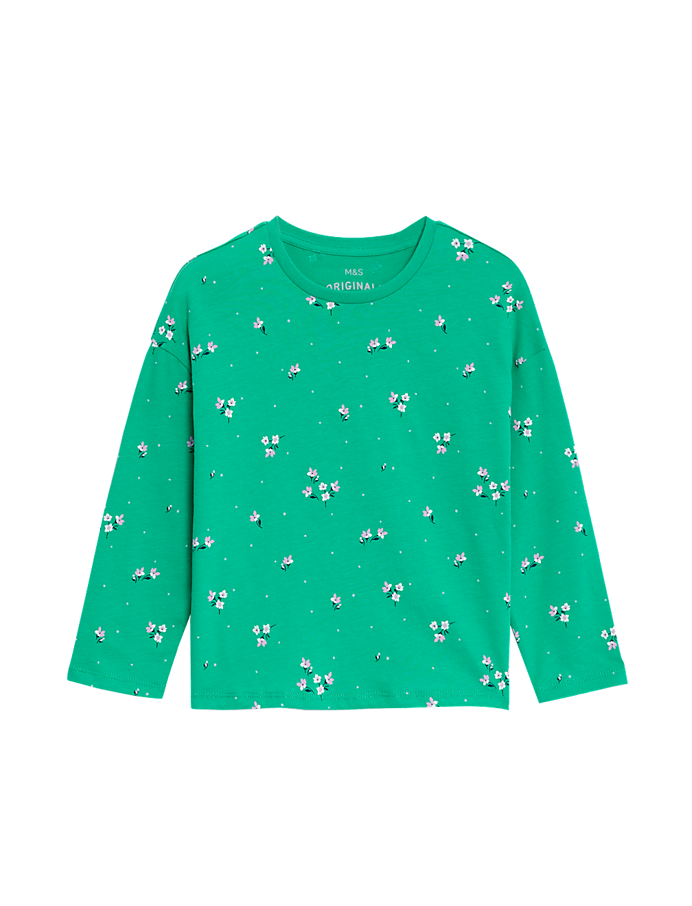 Pure Cotton Ditsy Floral Top (2-8 Yrs)