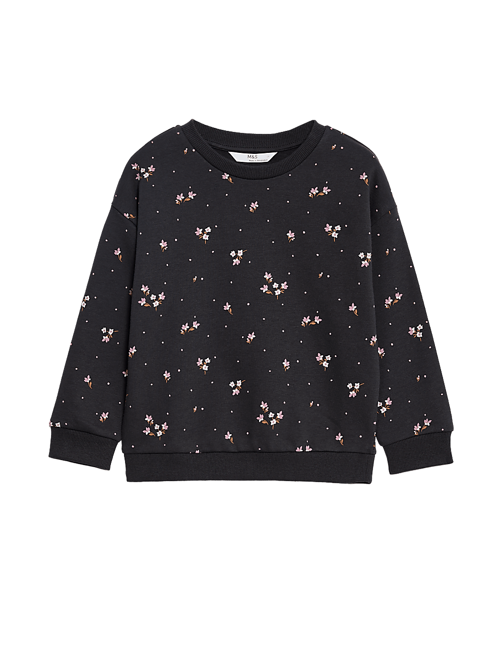 Cotton Rich Floral Sweatshirt (2-8 Yrs)