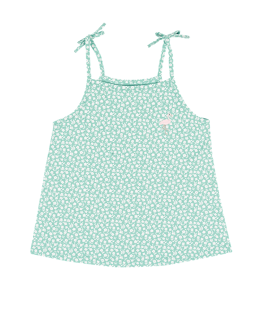 Pure Cotton Ditsy Flower Vest Top (2-7 Yrs)