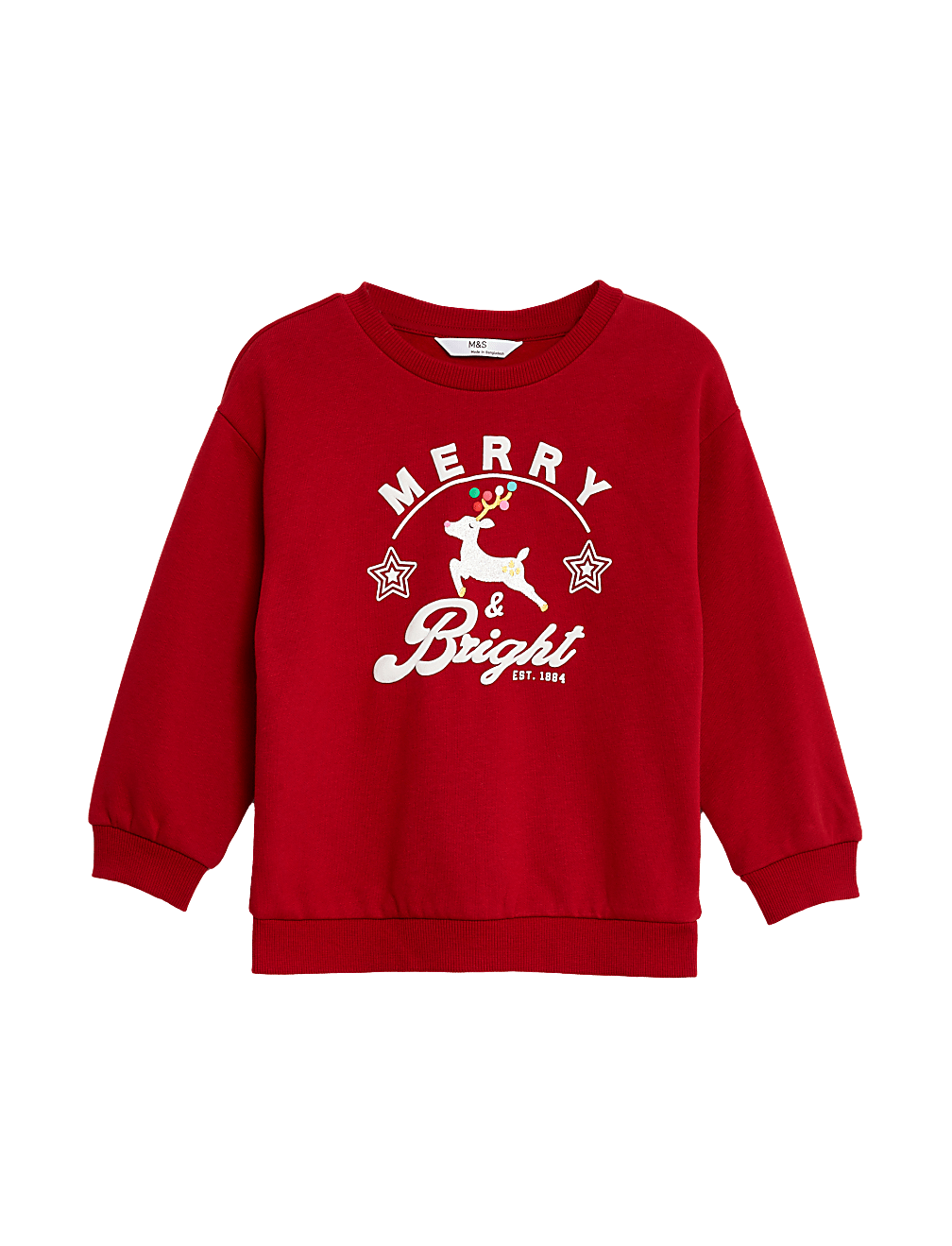Cotton Rich Christmas Sweatshirt (2-8 Yrs)