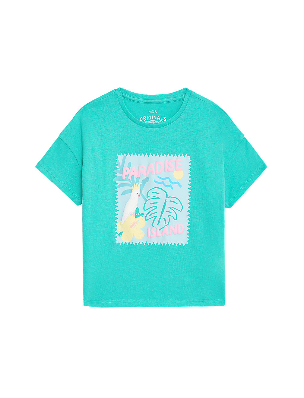 Pure Cotton Slogan T-Shirt (2-8 Yrs)