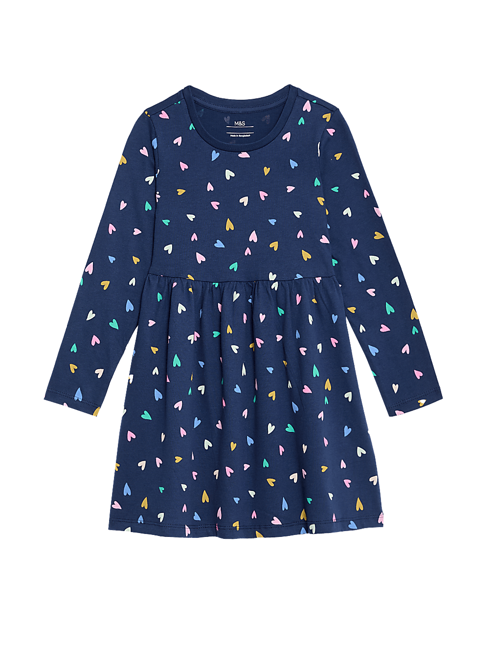 Pure Cotton Heart Dress (2-8 Yrs)