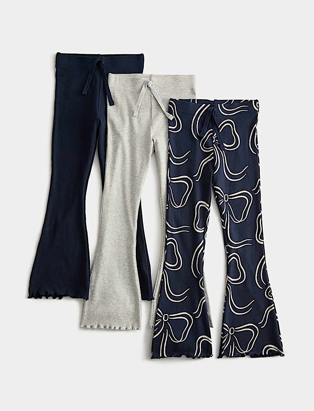 3pk Cotton Rich Flared Leggings (2-8 Yrs)