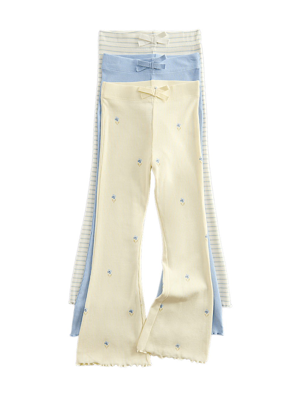 3 Pack Cotton Rich Floral & Striped Leggings (2-8 Yrs)