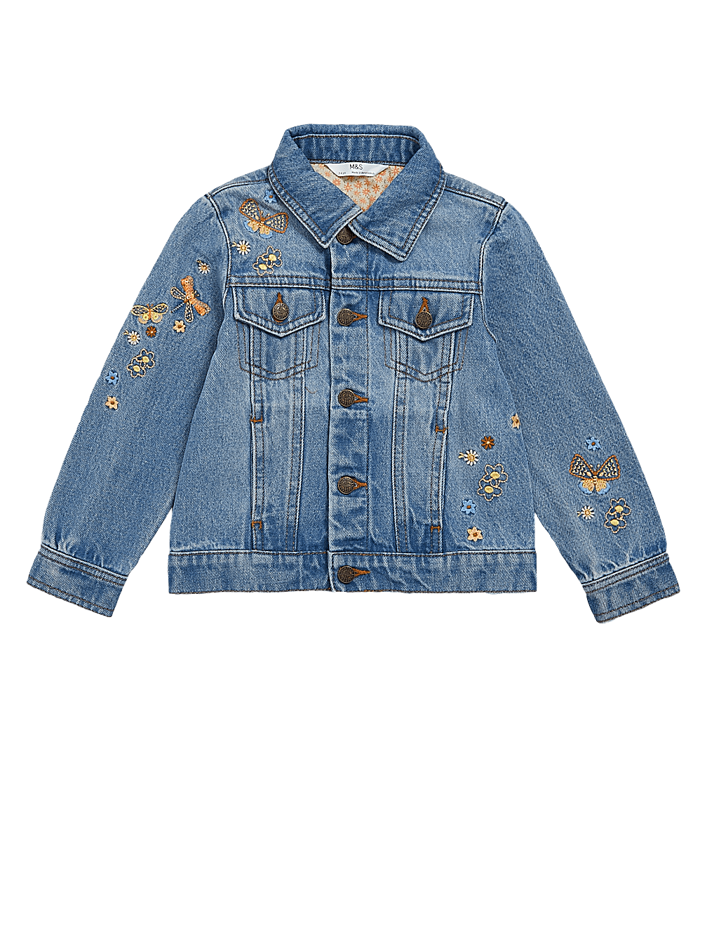 Embroidered Denim Jacket(2-7 Yrs)