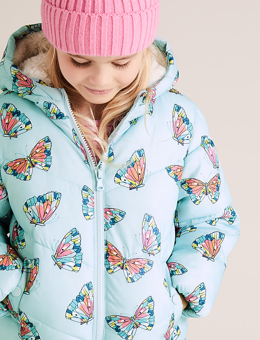 Stormwear™ Butterfly Print Padded Coat