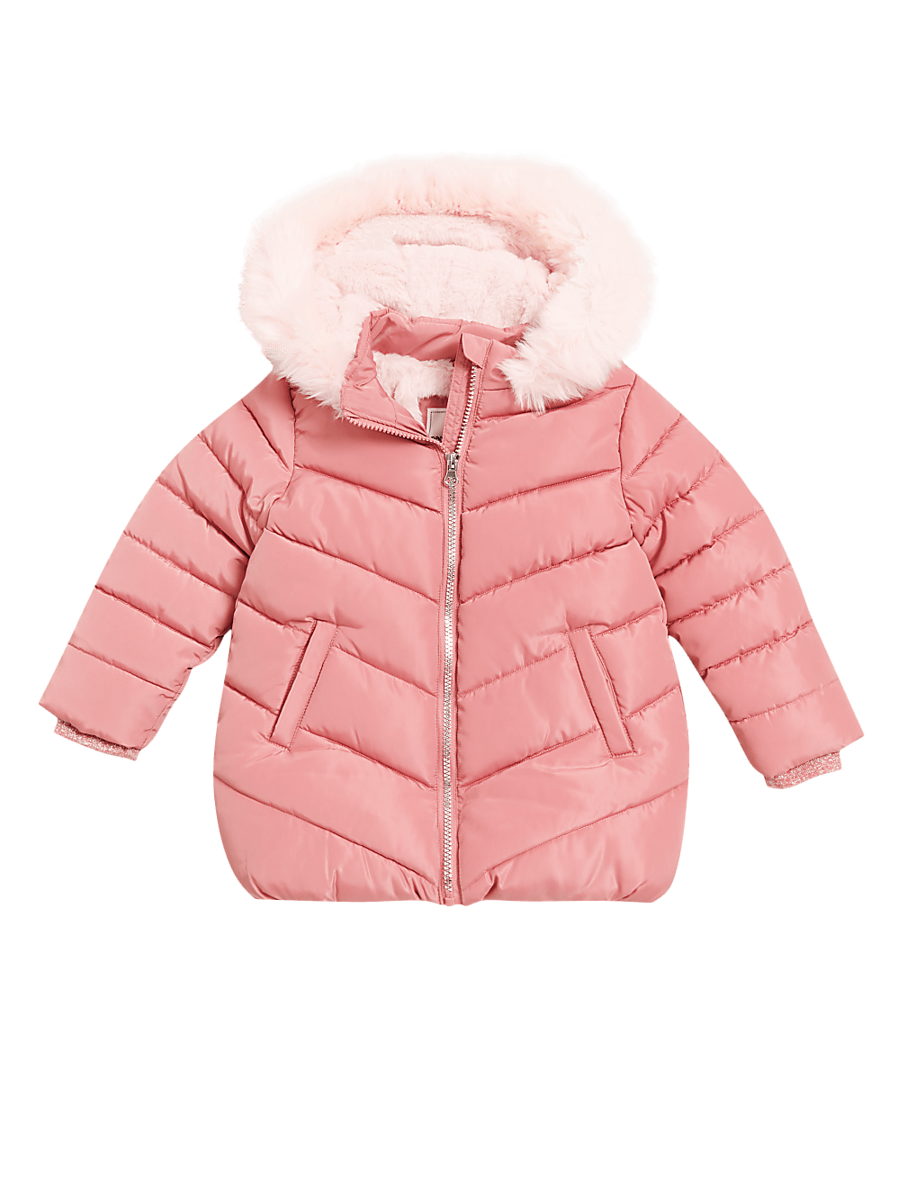 Stormwear&trade; Faux Fur Lined Hooded Padded Coat (2-7 Yrs)