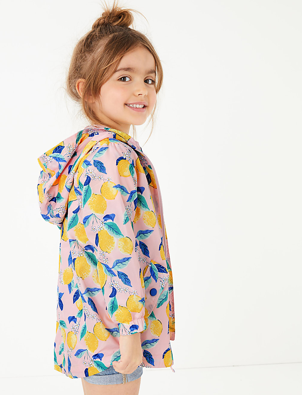 Lightweight Lemon Print Parka (2-7 Yrs)