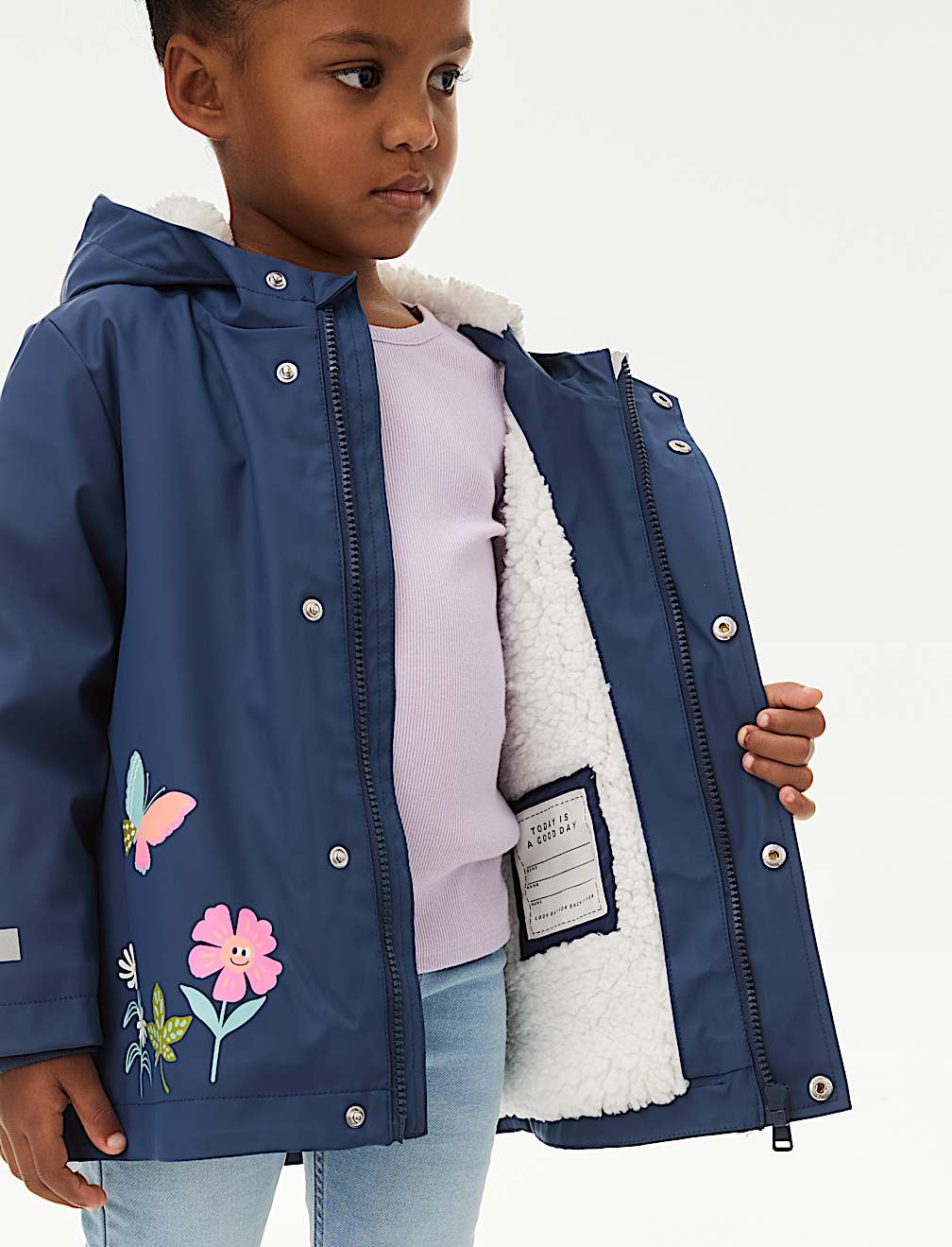 Stormwear™ Floral Hooded Fisherman Coat (2-8 Yrs)