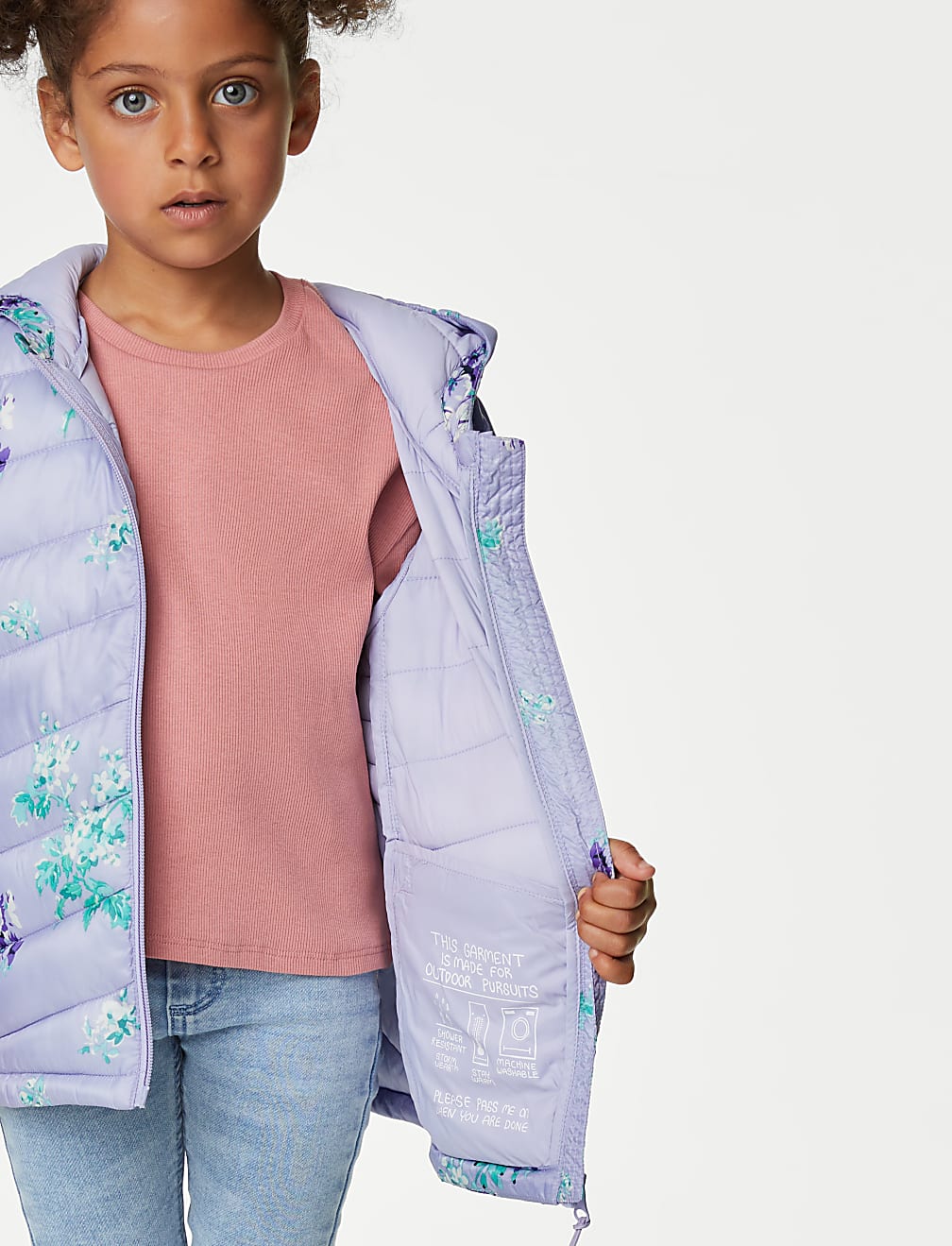Stormwear™ Lightweight Padded Floral Coat (2-8 Yrs)