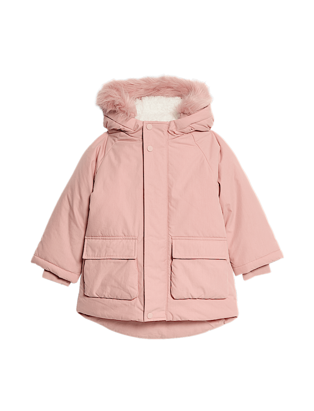 Cotton Rich Faux Fur Hooded Parka (2-8 Yrs)