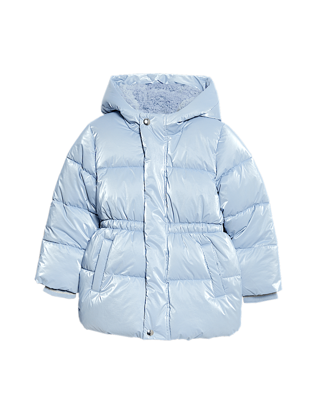 Metallic Waisted Hooded Parka (2-8 Yrs)
