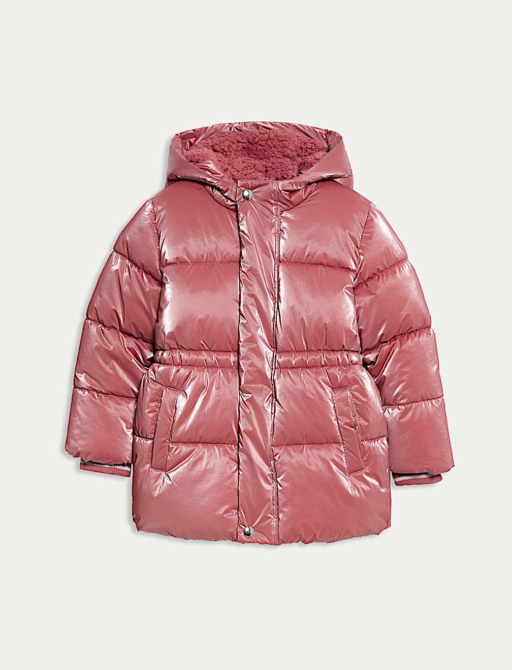 Metallic Waisted Hooded Parka (2-8 Yrs)