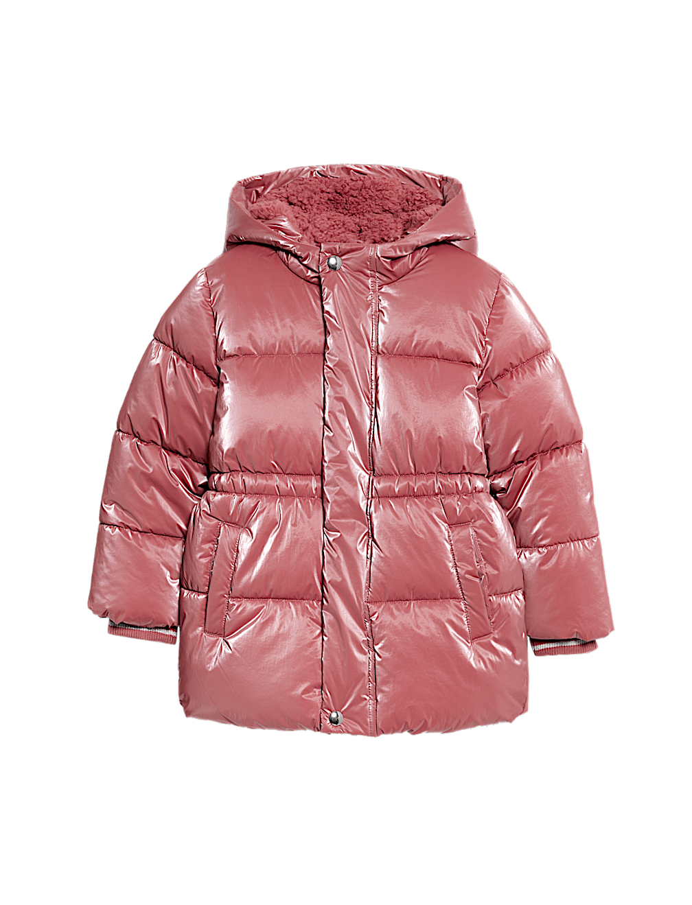 Metallic Waisted Hooded Parka (2-8 Yrs)