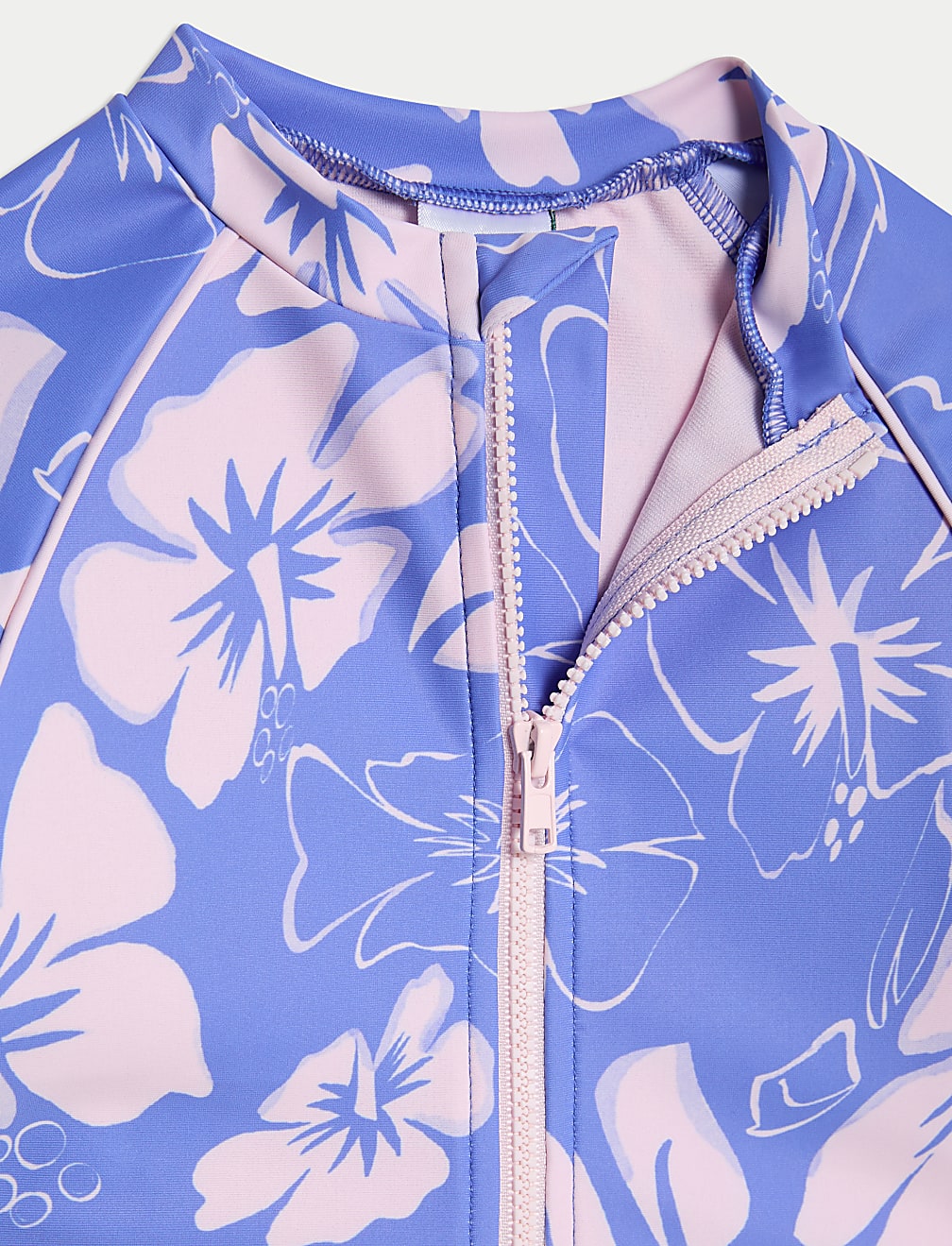 Floral Print Long Sleeve Swimsuit (2-8 Yrs)