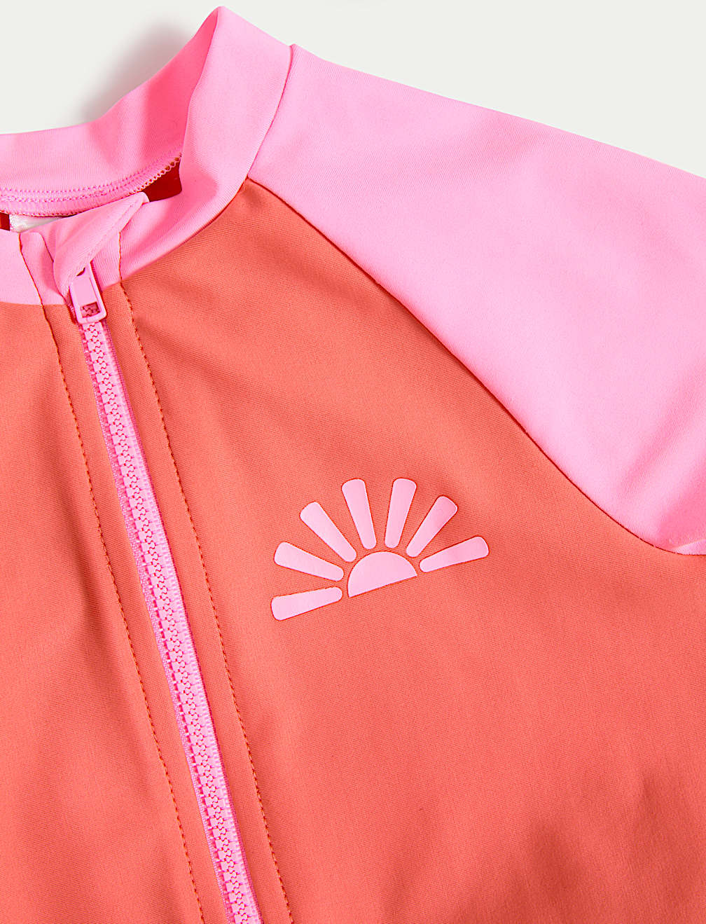 Colourblock Long Sleeve All In One Swimsuit (2-8 Yrs)