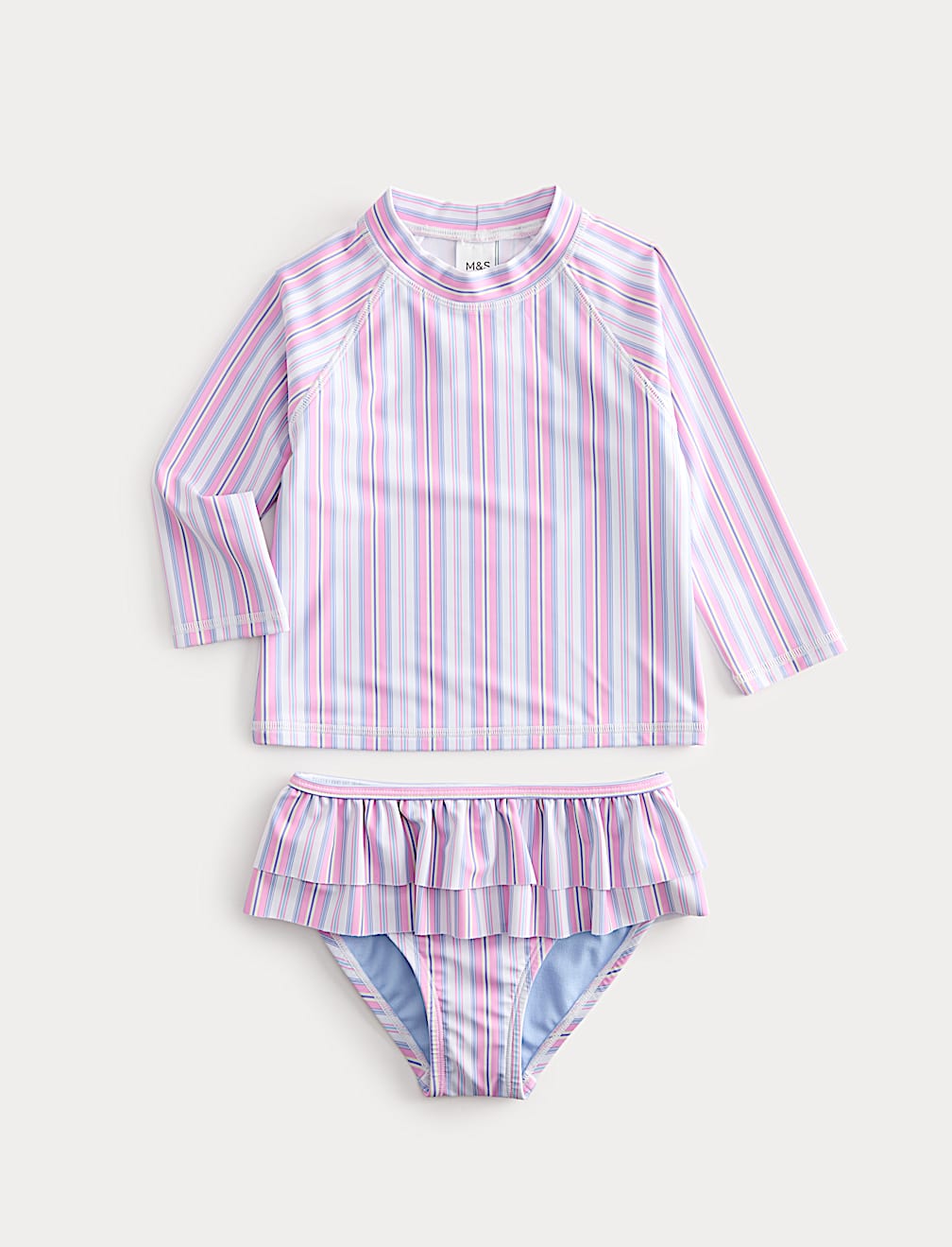 2 Piece Stripe Frill Swim Set (2-8 Yrs)
