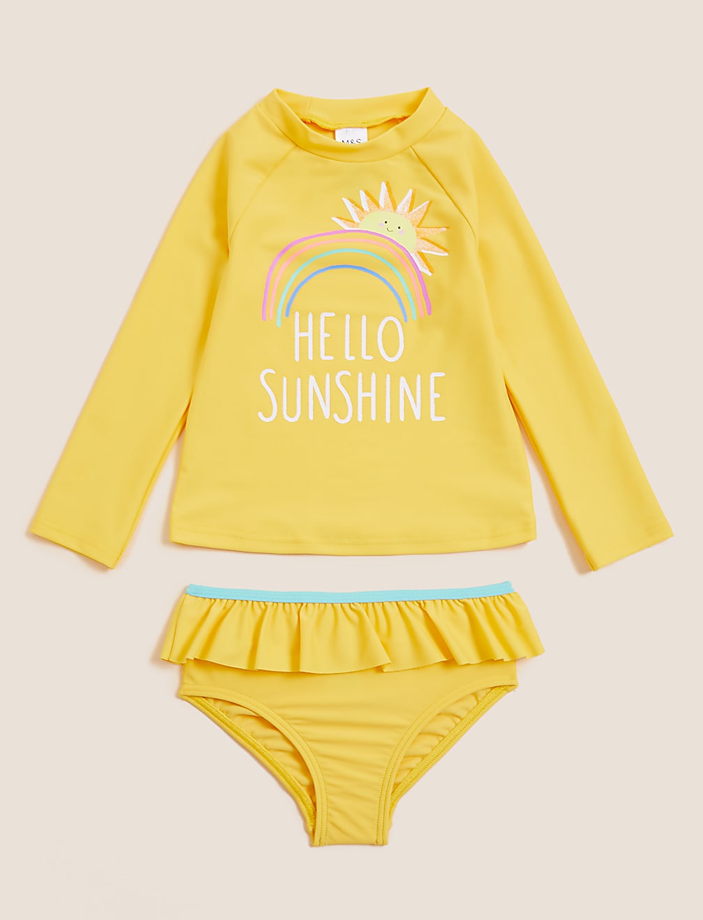 2pc Rainbow Print Rash Vest Set (2-7 Yrs)
